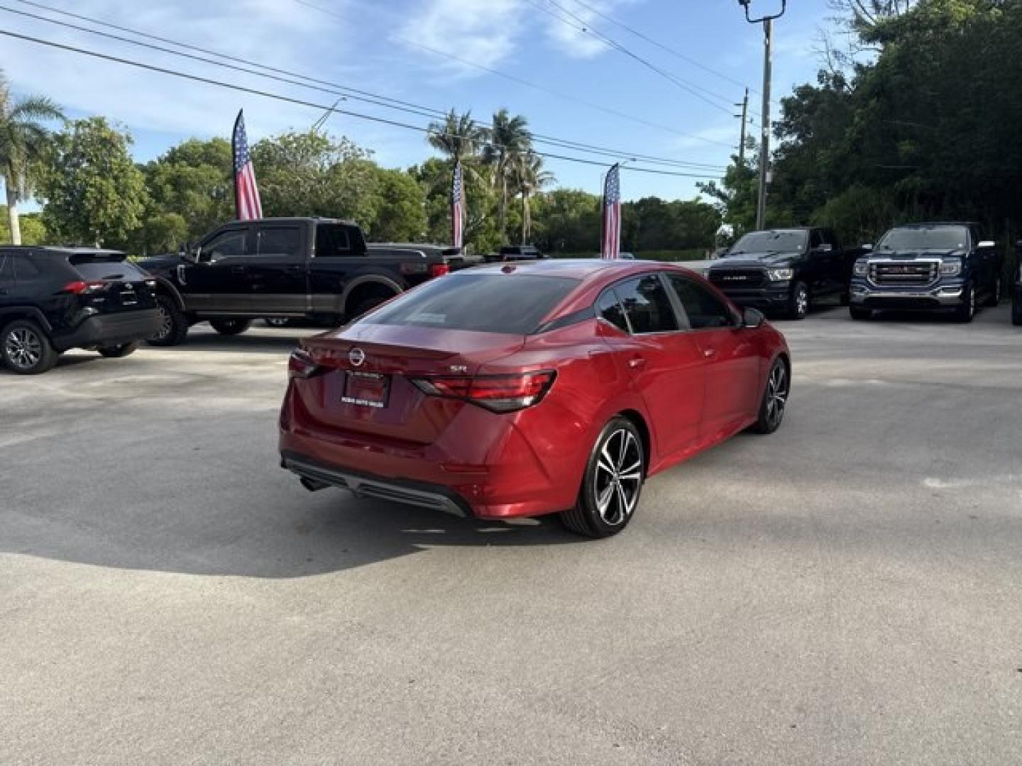 2021 Scarlet Ember Tintcoat /Sport Nissan Sentra (3N1AB8DV6MY) with an 4 2.0 L engine, Variable transmission, located at 27610 S Dixie Hwy, Homestead, FL, 33032, (305) 749-2348, 25.510241, -80.438301 - Delivers 37 Highway MPG and 28 City MPG! This Nissan Sentra delivers a Regular Unleaded I-4 2.0 L/122 engine powering this Variable transmission. [L92] CARPETED FLOOR MATS W/TRUNK MAT, [B93] CLEAR REAR BUMPER PROTECTOR, Wireless Phone Connectivity.* This Nissan Sentra Features the Following Options- Photo#5