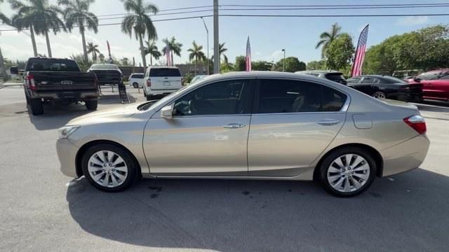 2014 Gold Honda Accord Sedan (1HGCR2F84EA) with an 4 2.4 L engine, Variable transmission, located at 27610 S Dixie Hwy, Homestead, FL, 33032, (305) 749-2348, 25.510241, -80.438301 - Green Car Journal 2014 Green Car of the Year. Only 113,161 Miles! Boasts 36 Highway MPG and 27 City MPG! This Honda Accord Sedan delivers a Regular Unleaded I-4 2.4 L/144 engine powering this Variable transmission. Window Grid Antenna, Wheels: 17 Alloy, Vinyl Door Trim Insert.*This Honda Accord Seda- Photo#1
