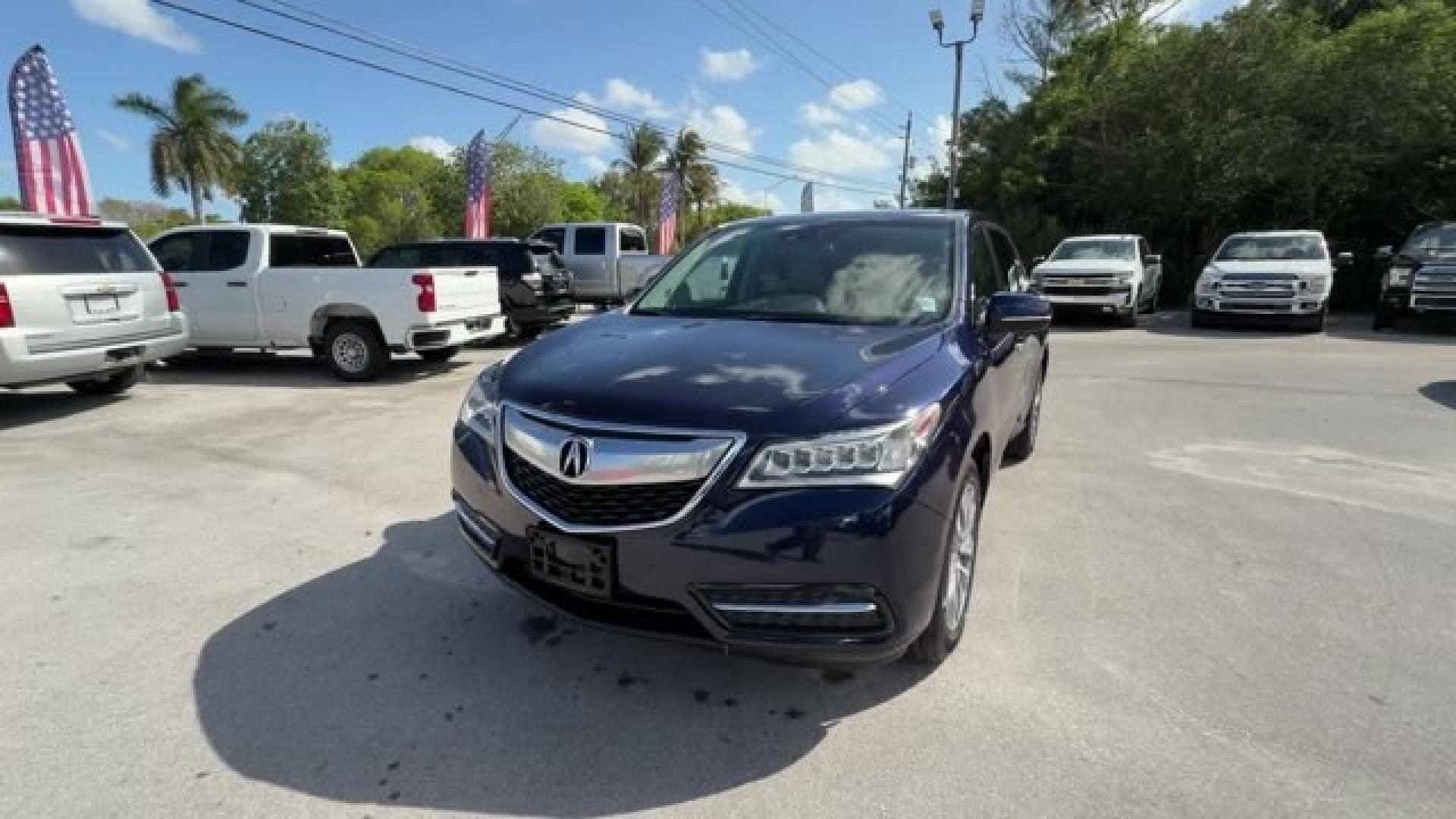2014 Blue Acura MDX (5FRYD4H49EB) with an 6 3.5 L engine, Automatic transmission, located at 27610 S Dixie Hwy, Homestead, FL, 33032, (305) 749-2348, 25.510241, -80.438301 - IIHS Top Safety Pick+. Only 96,714 Miles! Boasts 27 Highway MPG and 18 City MPG! This Acura MDX boasts a Premium Unleaded V-6 3.5 L/212 engine powering this Automatic transmission. Window Grid Antenna, Voice Activated Dual Zone Front Automatic Air Conditioning, Vehicle Stability Assist Electronic St- Photo#0