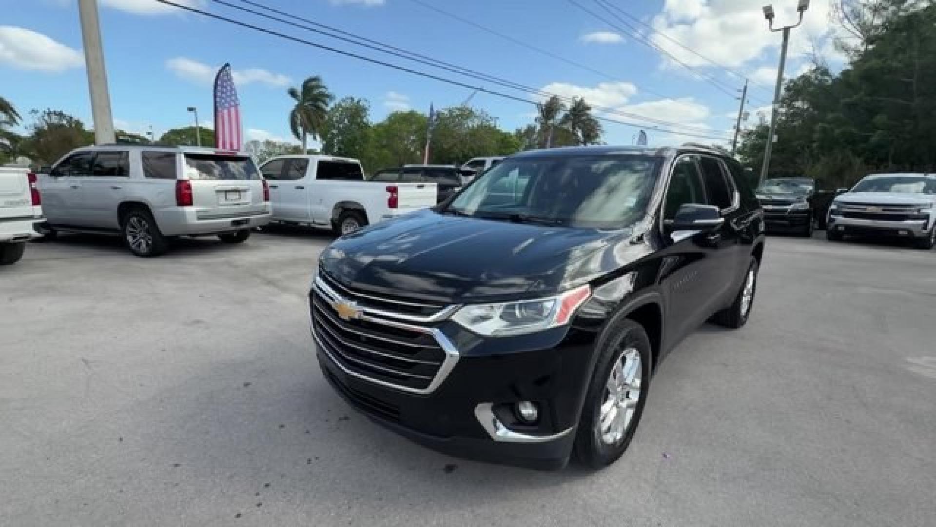 2019 Mosaic Black Metallic /Jet Black Chevrolet Traverse (1GNERGKW5KJ) with an 6 3.6L engine, Automatic transmission, located at 27610 S Dixie Hwy, Homestead, FL, 33032, (305) 749-2348, 25.510241, -80.438301 - KBB.com 12 Best Family Cars. Scores 27 Highway MPG and 18 City MPG! This Chevrolet Traverse delivers a Gas V6 3.6L/217 engine powering this Automatic transmission. WHEELS, 18 (45.7 CM) BRIGHT SILVER PAINTED ALUMINUM (STD), UNIVERSAL HOME REMOTE, INCLUDES GARAGE DOOR OPENER, PROGRAMMABLE, TRANSMISSIO- Photo#0