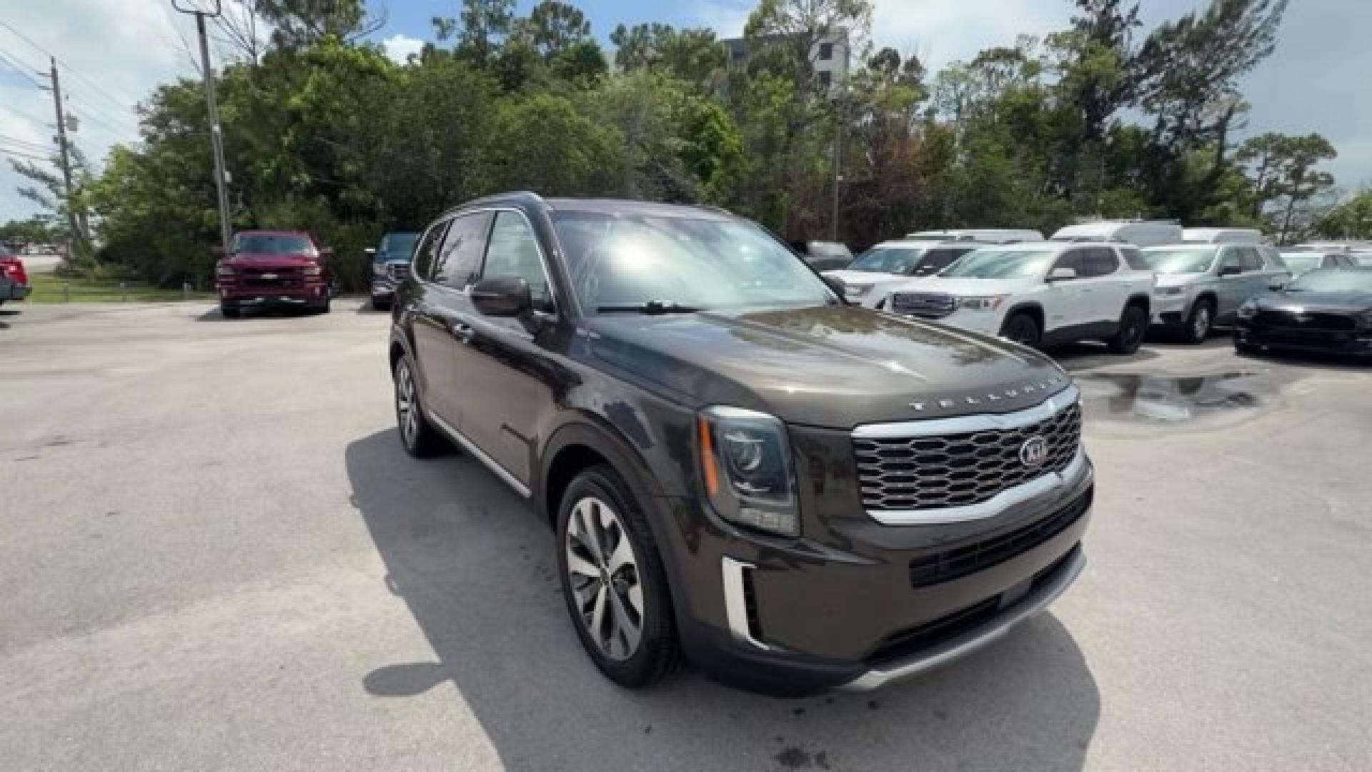 2020 Dark Moss /Black Kia Telluride (5XYP64HC8LG) with an 6 3.8 L engine, Automatic transmission, located at 27610 S Dixie Hwy, Homestead, FL, 33032, (305) 749-2348, 25.510241, -80.438301 - NACTOY 2020 North American Utility of the Year. Scores 26 Highway MPG and 20 City MPG! This Kia Telluride boasts a Regular Unleaded V-6 3.8 L/231 engine powering this Automatic transmission. DARK MOSS, CARPETED FLOOR MATS, BLACK, SOFINO ARTIFICIAL LEATHER UPHOLSTERY.*This Kia Telluride Comes Equippe- Photo#6