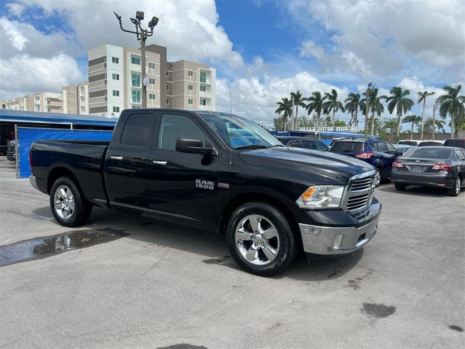 2015 Black Clearcoat /Diesel Gray/Black Ram 1500 Big Horn (1C6RR6GT0FS) with an HEMI 5.7L V8 Multi Displacement VVT engine, Automatic transmission, located at 27610 S Dixie Hwy, Homestead, FL, 33032, (305) 749-2348, 25.510241, -80.438301 - Photo #0