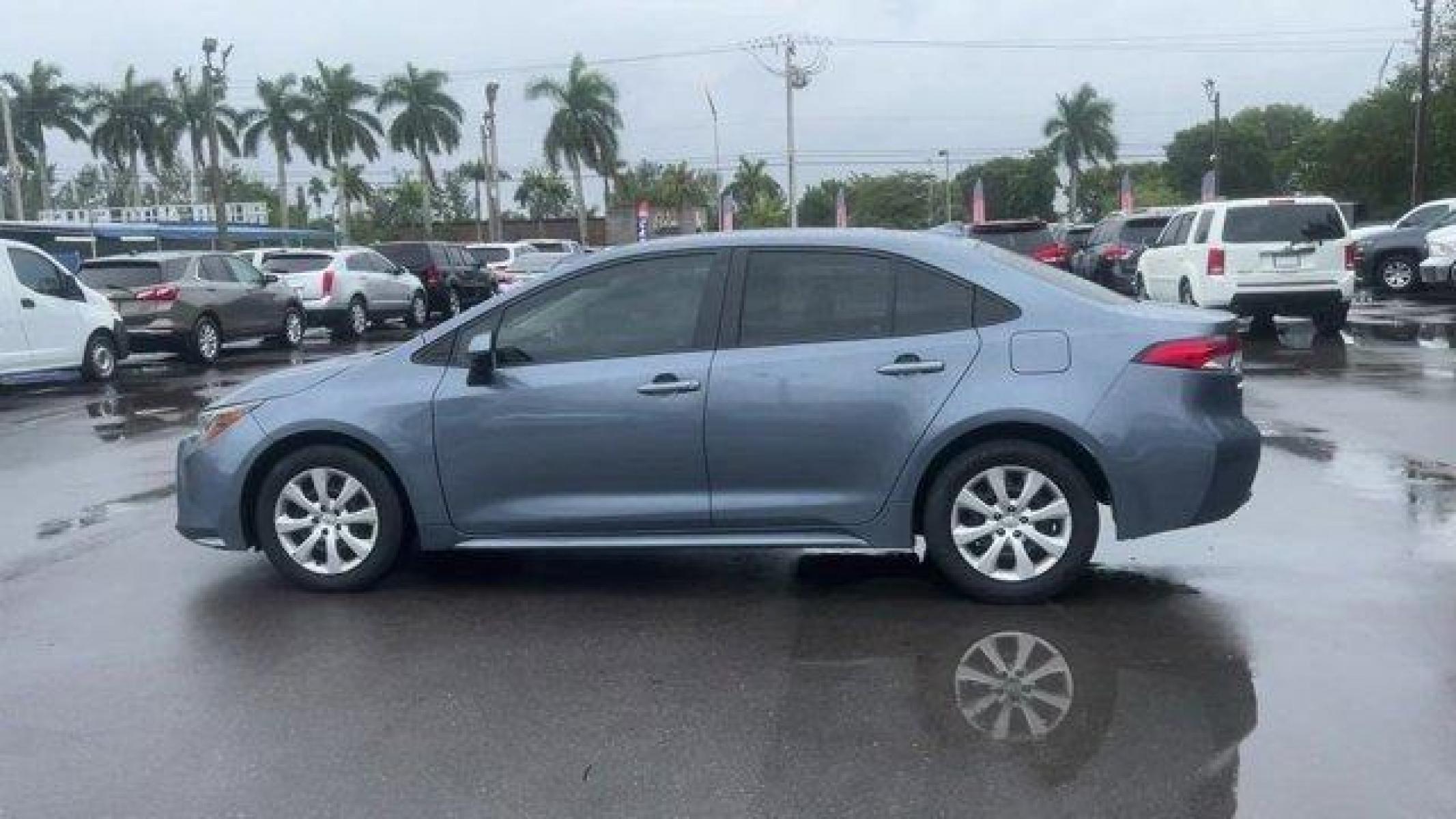 2020 Blue Toyota Corolla LE (5YFEPRAE3LP) with an 4 1.8 L engine, Variable transmission, located at 27610 S Dixie Hwy, Homestead, FL, 33032, (305) 749-2348, 25.510241, -80.438301 - KBB.com 10 Coolest New Cars Under $20,000. Scores 38 Highway MPG and 30 City MPG! This Toyota Corolla delivers a Regular Unleaded I-4 1.8 L/110 engine powering this Variable transmission. Wheels: 16 Wide Vent Steel, Wheels w/Full Wheel Covers, Variable Intermittent Wipers.*This Toyota Corolla Comes - Photo #1