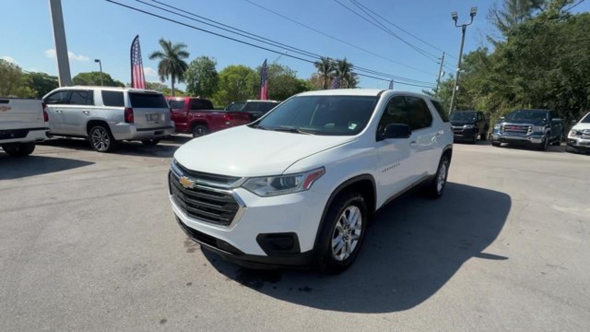2019 Summit White /Jet Black Chevrolet Traverse LS (1GNERFKW6KJ) with an 6 3.6L engine, Automatic transmission, located at 27610 S Dixie Hwy, Homestead, FL, 33032, (305) 749-2348, 25.510241, -80.438301 - KBB.com 12 Best Family Cars. Delivers 27 Highway MPG and 18 City MPG! This Chevrolet Traverse boasts a Gas V6 3.6L/217 engine powering this Automatic transmission. WHEELS, 18 (45.7 CM) BRIGHT SILVER PAINTED ALUMINUM (STD), TRANSMISSION, 9-SPEED AUTOMATIC (STD), TIRES, P255/65R18 ALL-SEASON BLACKWALL- Photo#0