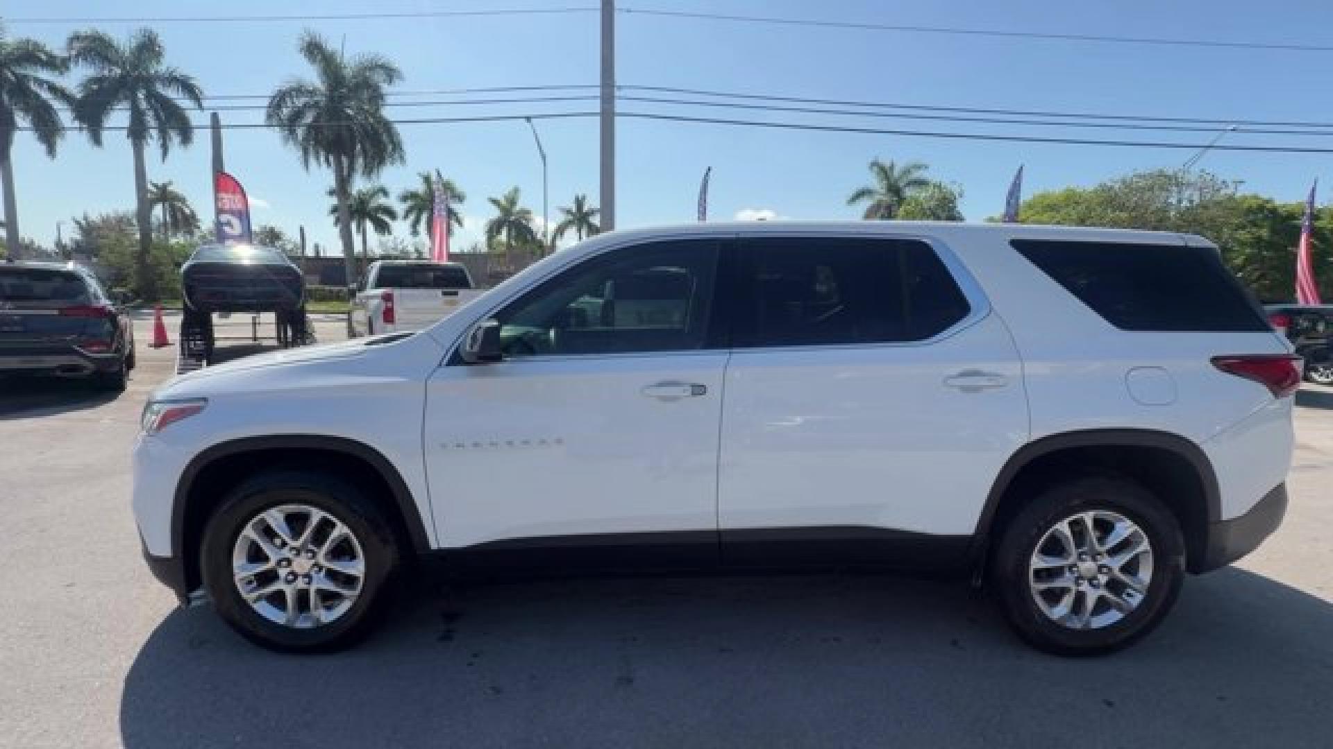 2019 Summit White /Jet Black Chevrolet Traverse LS (1GNERFKW6KJ) with an 6 3.6L engine, Automatic transmission, located at 27610 S Dixie Hwy, Homestead, FL, 33032, (305) 749-2348, 25.510241, -80.438301 - KBB.com 12 Best Family Cars. Delivers 27 Highway MPG and 18 City MPG! This Chevrolet Traverse boasts a Gas V6 3.6L/217 engine powering this Automatic transmission. WHEELS, 18 (45.7 CM) BRIGHT SILVER PAINTED ALUMINUM (STD), TRANSMISSION, 9-SPEED AUTOMATIC (STD), TIRES, P255/65R18 ALL-SEASON BLACKWALL- Photo#1