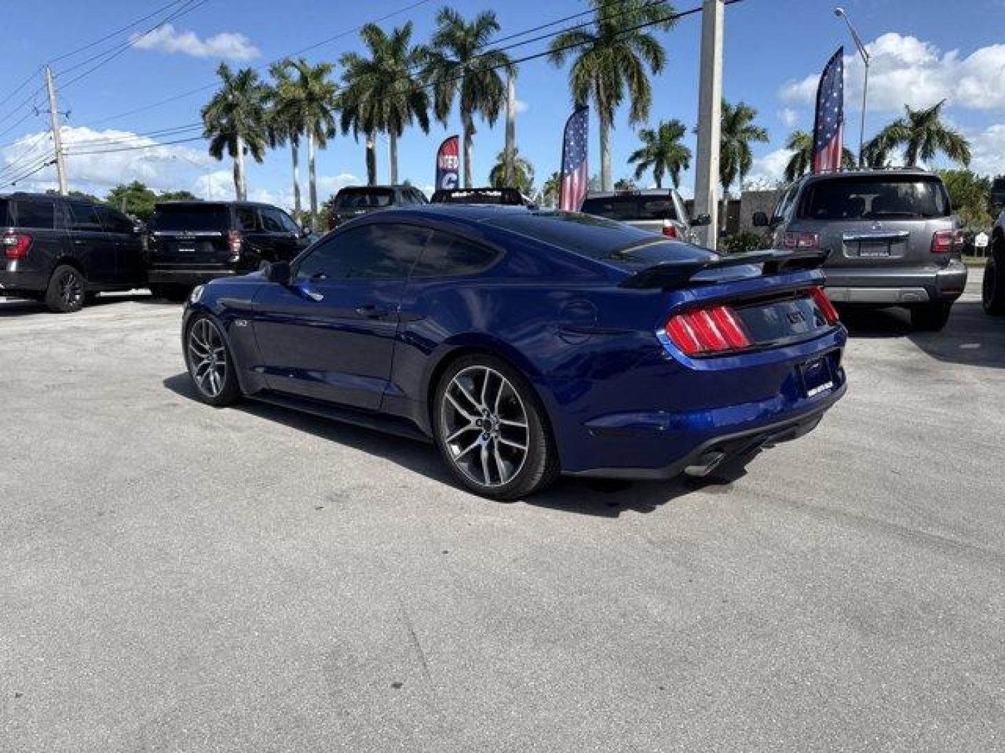 2015 Blue Ford Mustang GT Premium (1FA6P8CFXF5) with an 8 5.0 L engine, Automatic transmission, located at 27610 S Dixie Hwy, Homestead, FL, 33032, (305) 749-2348, 25.510241, -80.438301 - KBB.com Best Buy Awards Finalist. Only 92,923 Miles! Scores 25 Highway MPG and 15 City MPG! This Ford Mustang boasts a Premium Unleaded V-8 5.0 L/302 engine powering this Automatic transmission. Wheels: 18 x 8 Magnetic Painted/Machined -inc: Aluminum, Trunk Rear Cargo Access, Trip Computer.*This For - Photo#2