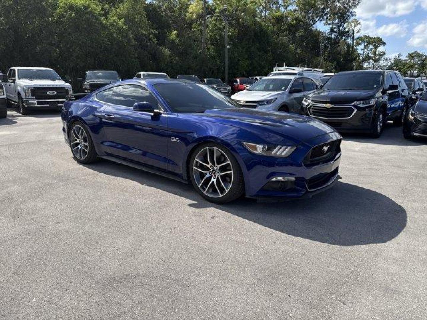 2015 Blue Ford Mustang GT Premium (1FA6P8CFXF5) with an 8 5.0 L engine, Automatic transmission, located at 27610 S Dixie Hwy, Homestead, FL, 33032, (305) 749-2348, 25.510241, -80.438301 - KBB.com Best Buy Awards Finalist. Only 92,923 Miles! Scores 25 Highway MPG and 15 City MPG! This Ford Mustang boasts a Premium Unleaded V-8 5.0 L/302 engine powering this Automatic transmission. Wheels: 18 x 8 Magnetic Painted/Machined -inc: Aluminum, Trunk Rear Cargo Access, Trip Computer.*This For - Photo#6