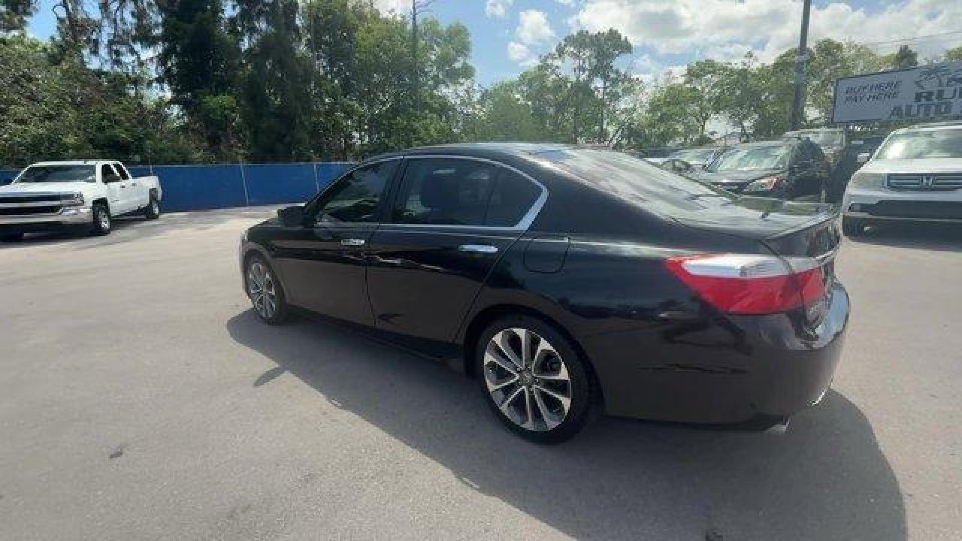 2013 Black Honda Accord Sdn Sport (1HGCR2F57DA) with an 4 2.4L engine, Variable transmission, located at 27610 S Dixie Hwy, Homestead, FL, 33032, (305) 749-2348, 25.510241, -80.438301 - IIHS Top Safety Pick. Boasts 35 Highway MPG and 26 City MPG! This Honda Accord Sdn boasts a Gas I4 2.4L/144 engine powering this Variable transmission. Vehicle Stability Assist (VSA) w/traction control, Variable intermittent flush windshield wipers, Tire pressure monitoring system.*This Honda Accord - Photo#1