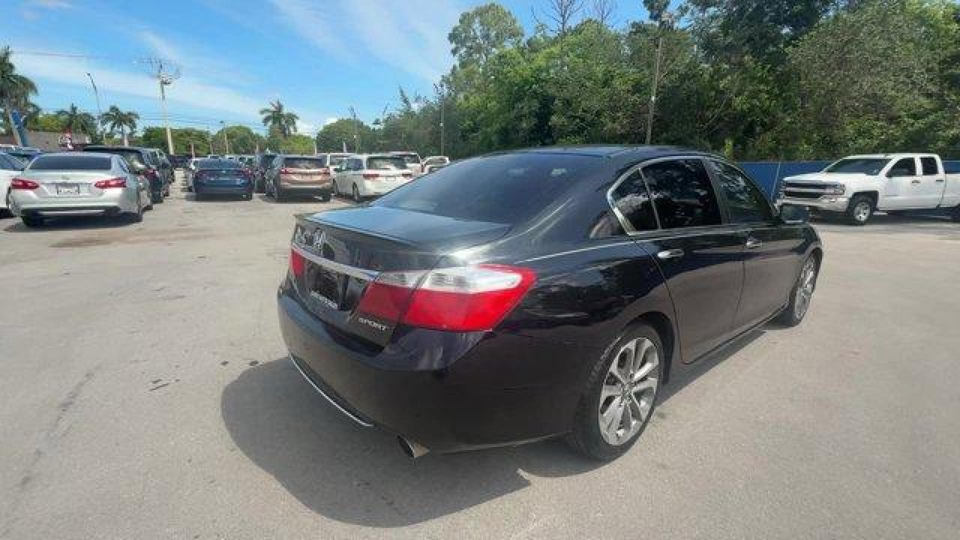 2013 Black Honda Accord Sdn Sport (1HGCR2F57DA) with an 4 2.4L engine, Variable transmission, located at 27610 S Dixie Hwy, Homestead, FL, 33032, (305) 749-2348, 25.510241, -80.438301 - IIHS Top Safety Pick. Boasts 35 Highway MPG and 26 City MPG! This Honda Accord Sdn boasts a Gas I4 2.4L/144 engine powering this Variable transmission. Vehicle Stability Assist (VSA) w/traction control, Variable intermittent flush windshield wipers, Tire pressure monitoring system.*This Honda Accord - Photo#3