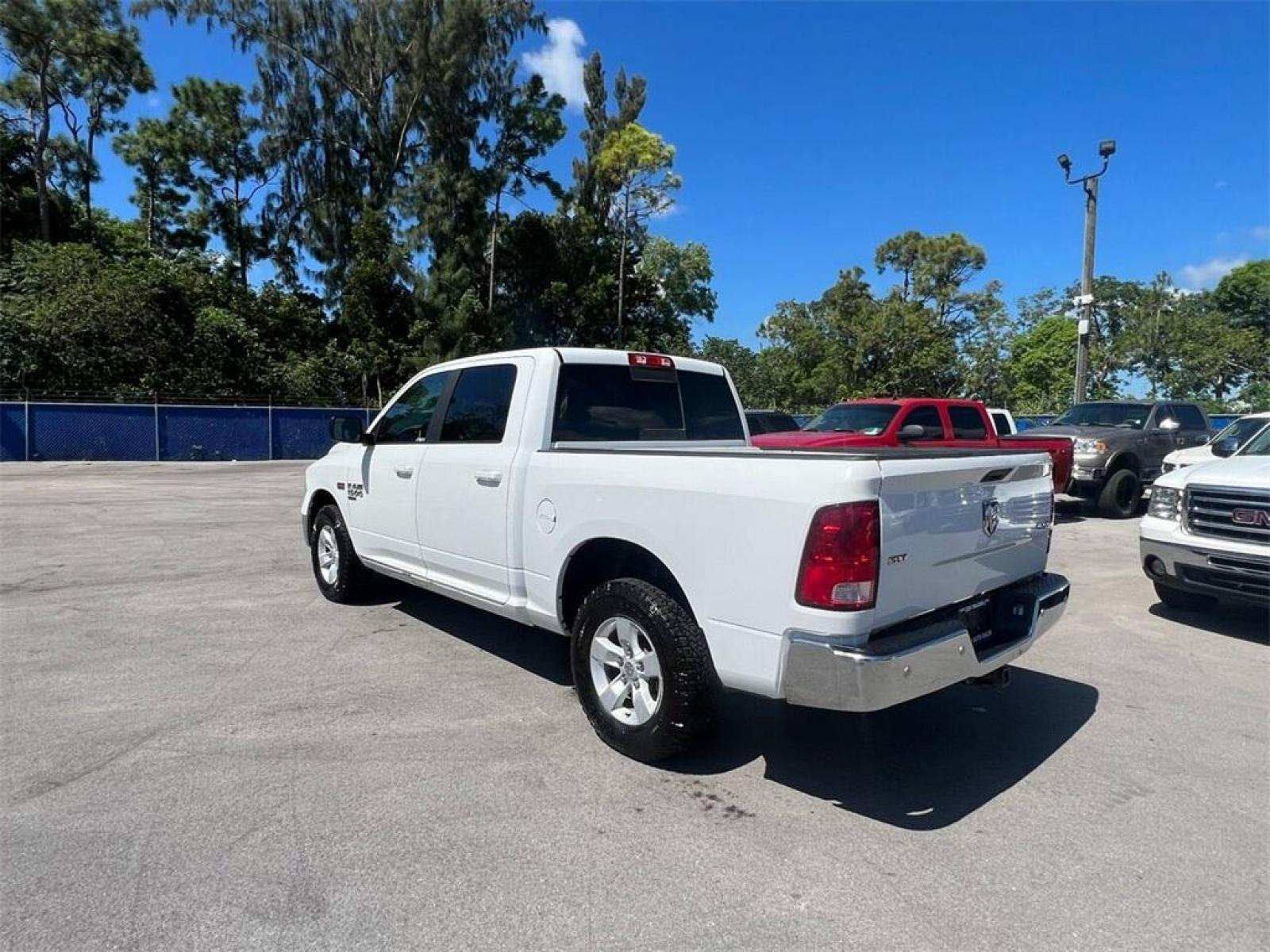 2019 Bright White Clearcoat /Diesel Gray/Black Ram 1500 Classic SLT (1C6RR7LT1KS) with an HEMI 5.7L V8 Multi Displacement VVT engine, Automatic transmission, located at 27610 S Dixie Hwy, Homestead, FL, 33032, (305) 749-2348, 25.510241, -80.438301 - Photo #1