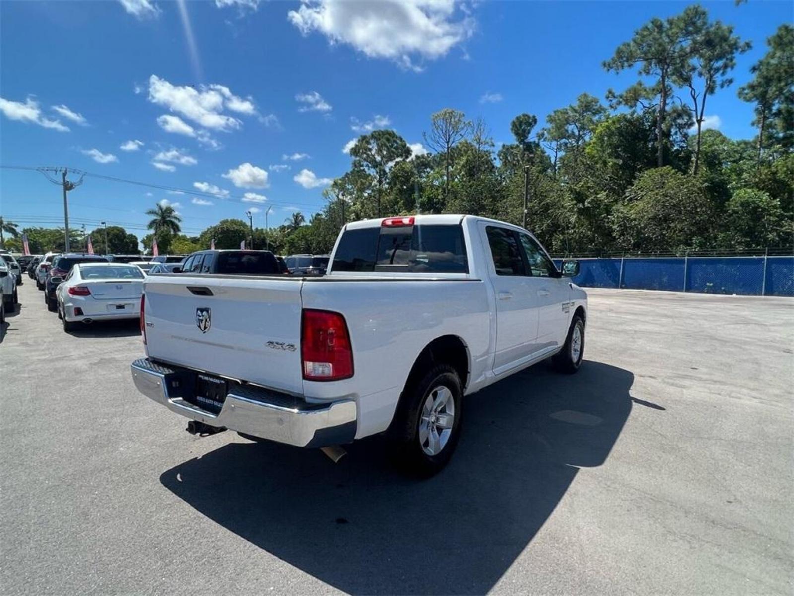 2019 Bright White Clearcoat /Diesel Gray/Black Ram 1500 Classic SLT (1C6RR7LT1KS) with an HEMI 5.7L V8 Multi Displacement VVT engine, Automatic transmission, located at 27610 S Dixie Hwy, Homestead, FL, 33032, (305) 749-2348, 25.510241, -80.438301 - Photo #2