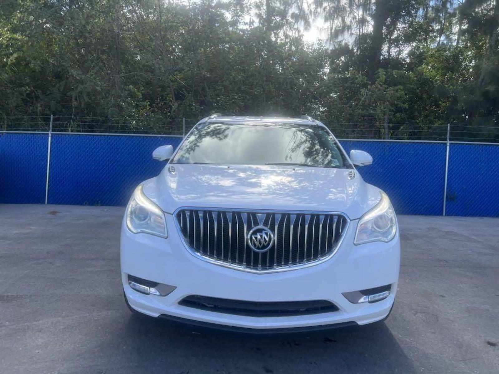 2016 Summit White /Light Titanium Buick Enclave Leather Group (5GAKRBKD9GJ) with an 3.6L V6 SIDI VVT engine, Automatic transmission, located at 27610 S Dixie Hwy, Homestead, FL, 33032, (305) 749-2348, 25.510241, -80.438301 - Photo #1