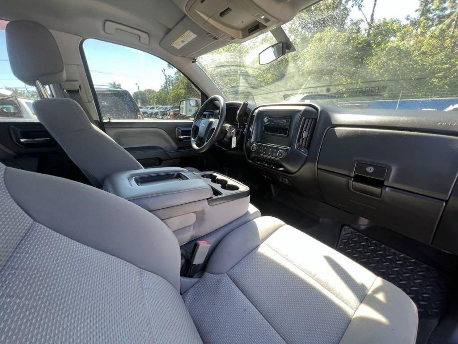 2014 Silver Ice Metallic /Jet Black/Dark Ash Chevrolet Silverado 1500 Work Truck (1GCRCPEH7EZ) with an EcoTec3 4.3L V6 Flex Fuel engine, Automatic transmission, located at 27610 S Dixie Hwy, Homestead, FL, 33032, (305) 749-2348, 25.510241, -80.438301 - Photo #9