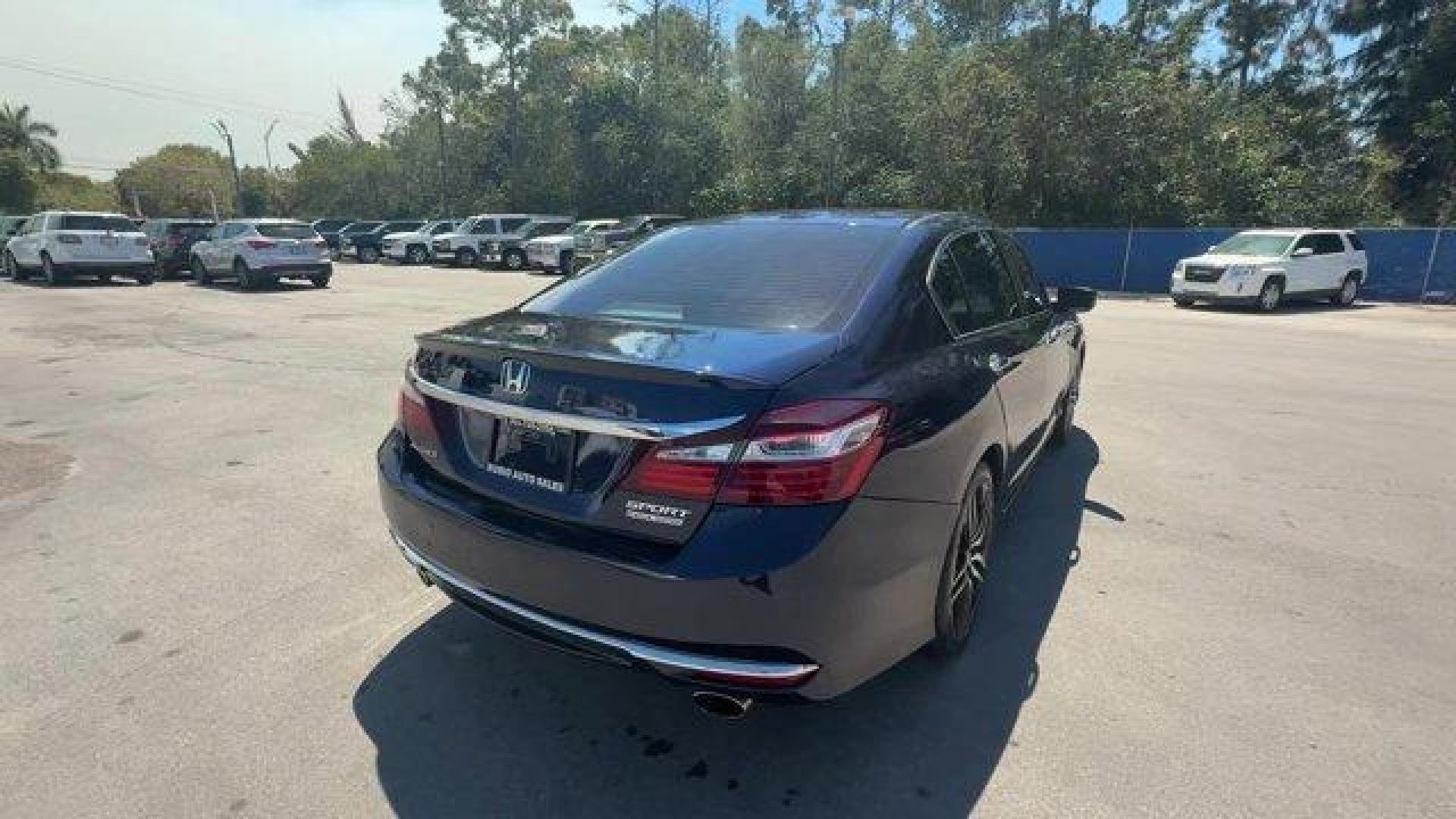 2017 Blue Honda Accord Sedan Sport Special Edition (1HGCR2F18HA) with an 4 2.4 L engine, Variable transmission, located at 27610 S Dixie Hwy, Homestead, FL, 33032, (305) 749-2348, 25.510241, -80.438301 - IIHS Top Safety Pick+. Only 63,184 Miles! Scores 34 Highway MPG and 26 City MPG! This Honda Accord Sedan boasts a Regular Unleaded I-4 2.4 L/144 engine powering this Variable transmission. Window Grid Antenna, Wheels: 19 Alloy, VSA Electronic Stability Control (ESC).*This Honda Accord Sedan Comes Eq - Photo#4